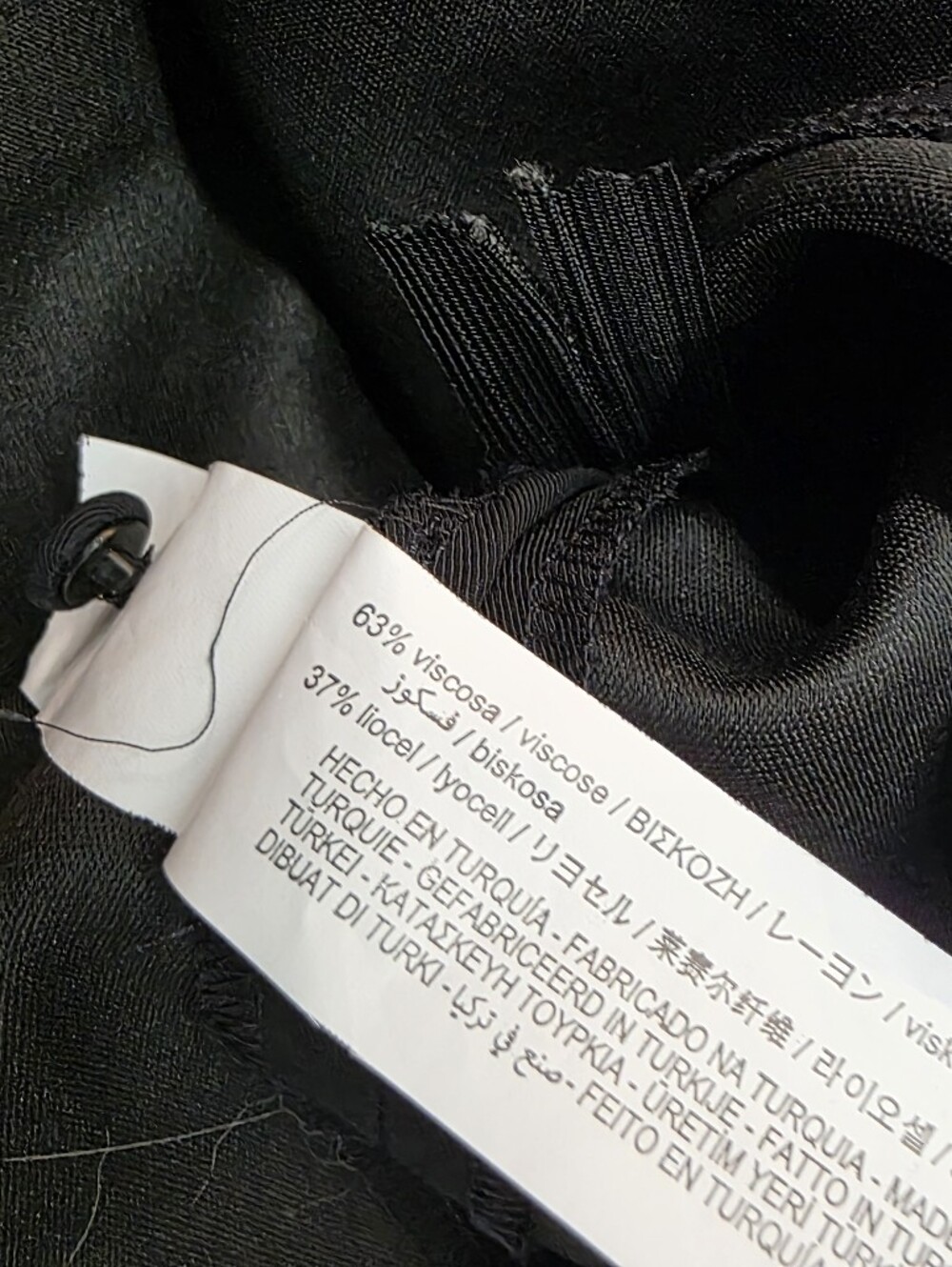 Zara Black Tie-Neck long sleeves Mini dress - Picture 7 of 9